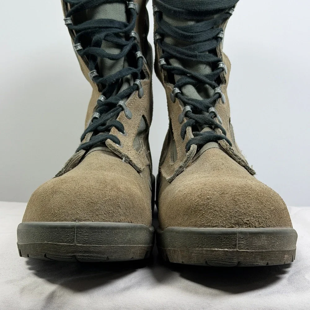 Belleville 600 ST Mens Green Steel Toe Military Combat Boots Size 13 R USA